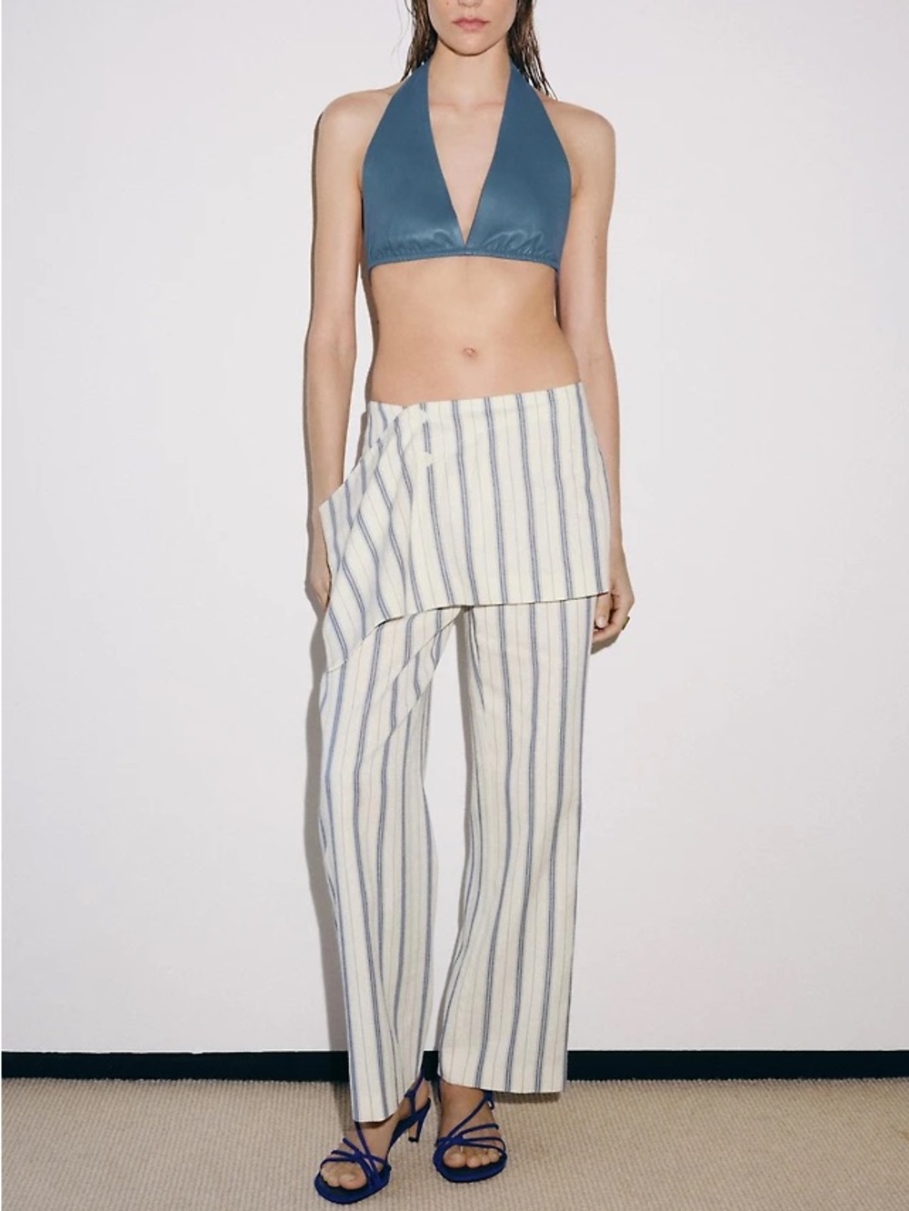 Zara STRIPED PAREO PANTS